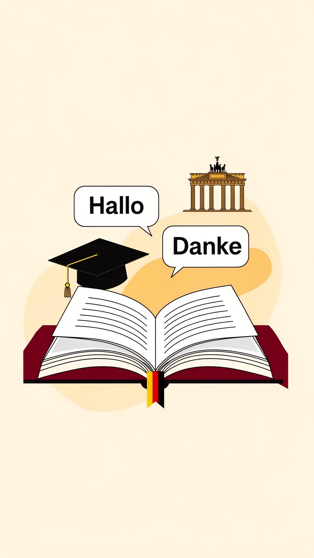 German learning illustration
